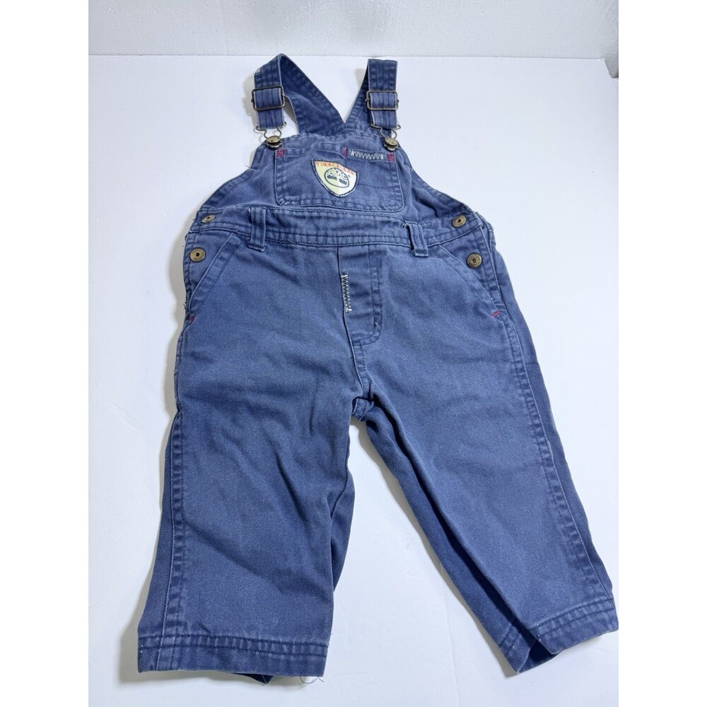 Timberland Baby Boy Overalls 12M Navy Blue Cotton Canvas Carpenter Dungarees